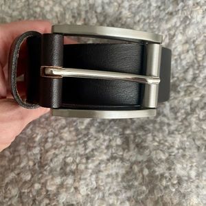 Atelier Gardeur men’s genuine leather belt with Matt silver toned hardware